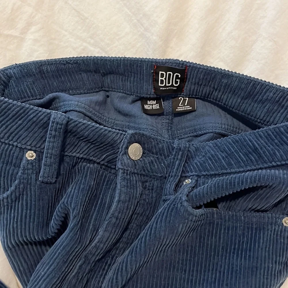 BDG Corduroy Blue Mom High Rise Pant - Picture 3 of 3